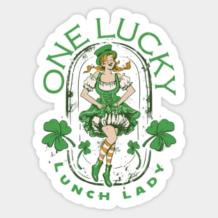 St. Paddy's DayOne Lucky Lunch Lady Sticker